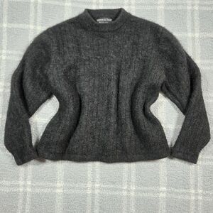 Grayson & Gunn 2 Ply Cashmere Fuzzy Pullover Sweater Size M